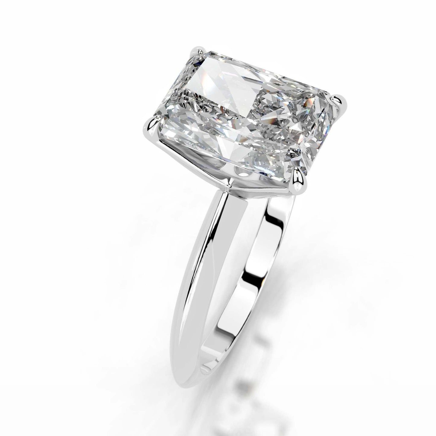 3CT Radiant Classic 4 Prong - Moissanite