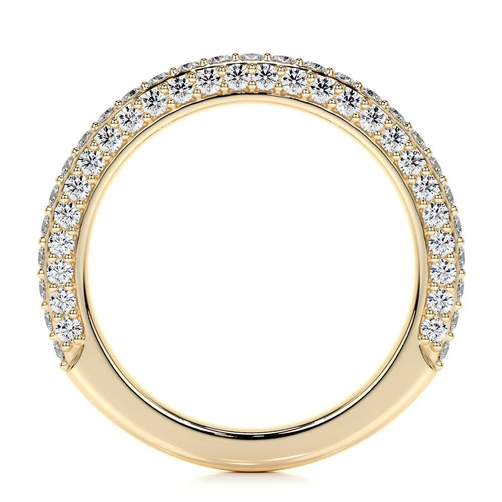 18K Aurelia Half Infinity Moissanite Band (1.3mm)