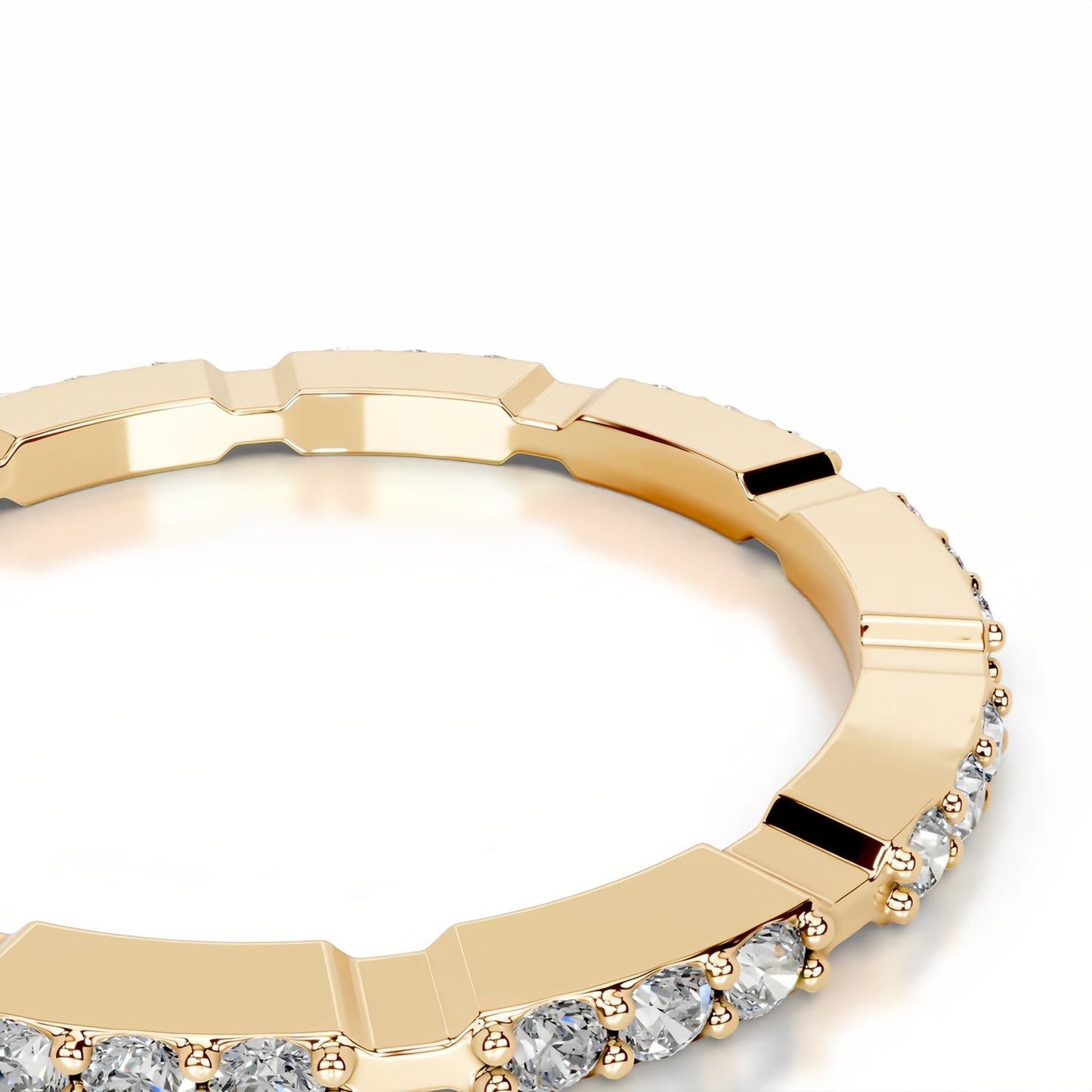 18K Lumière Moissanite Bands
