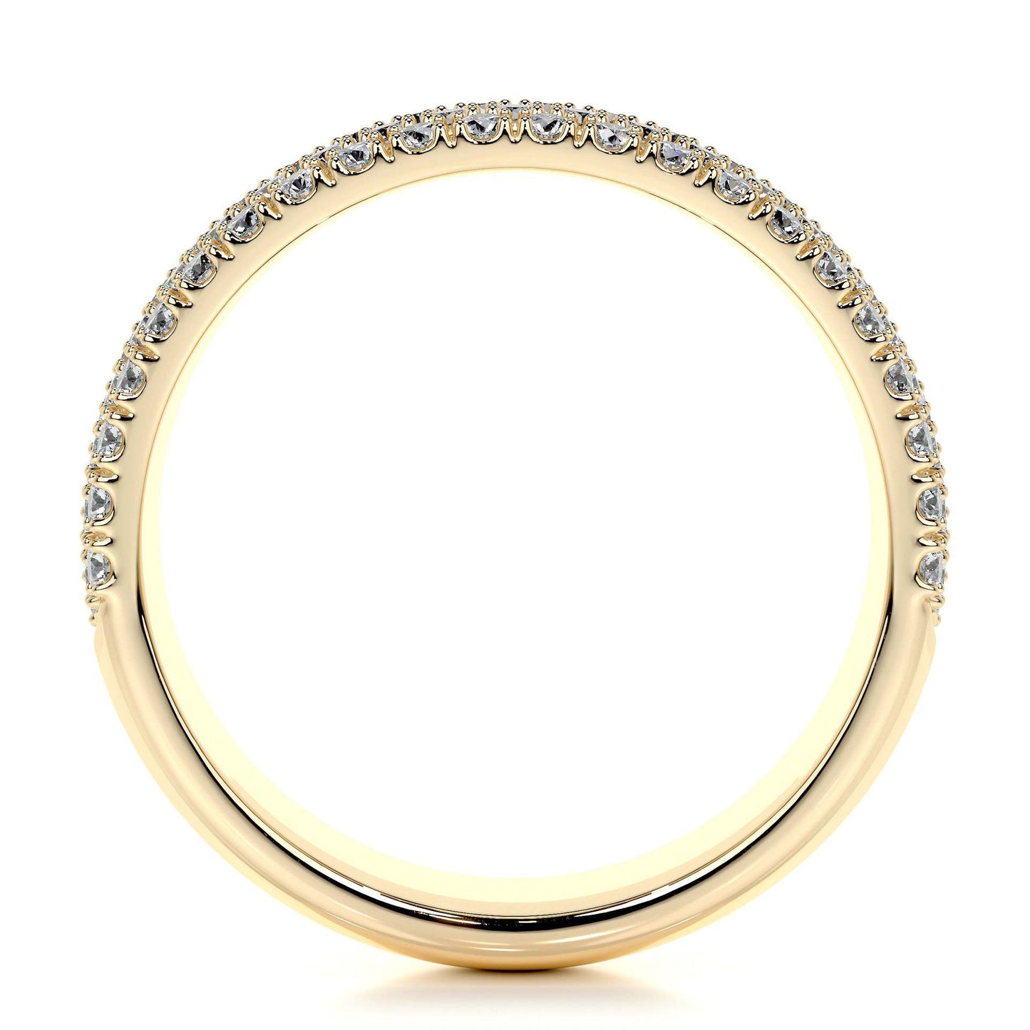 18K Queen Cleopatra Pavé Moissanite Bands