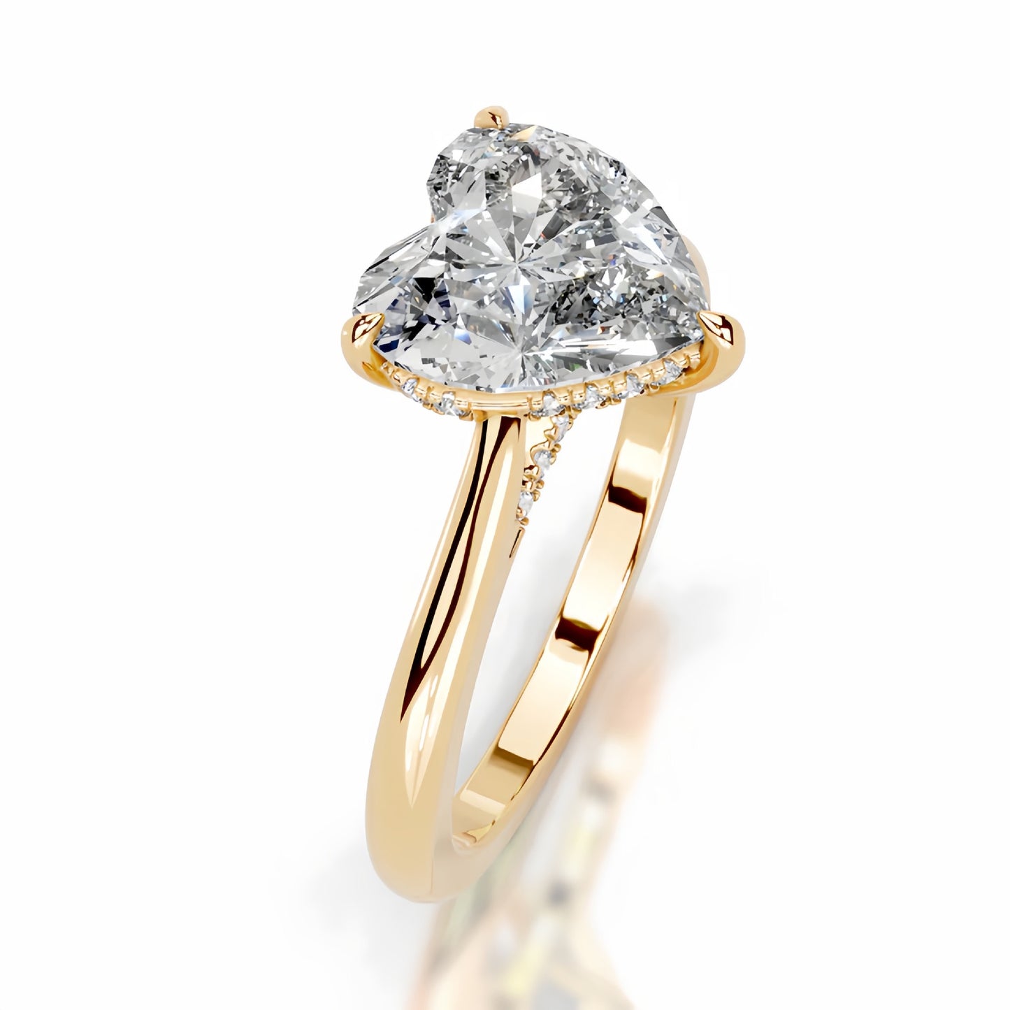 2CT Queen Laura Heart Moissanite Ring