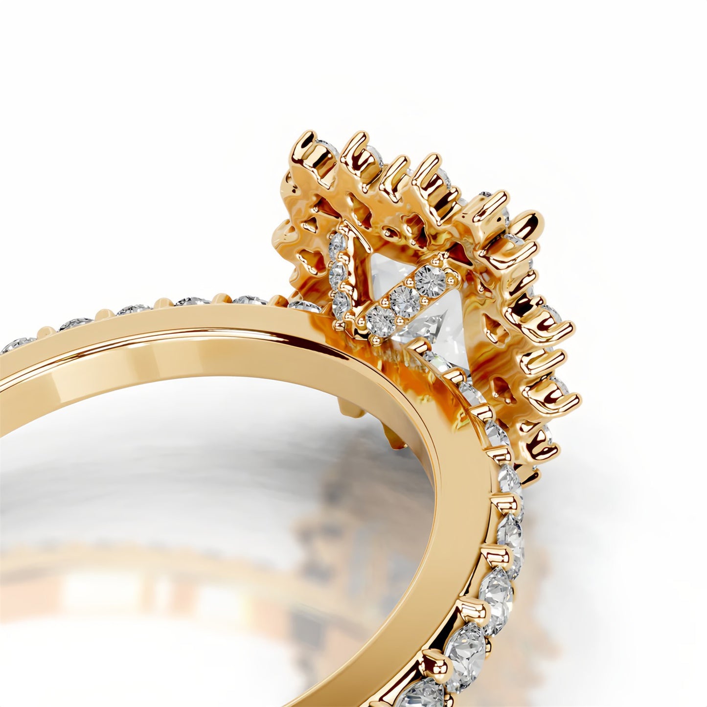 2CT Queen Aisyah Princess Moissanite Rings