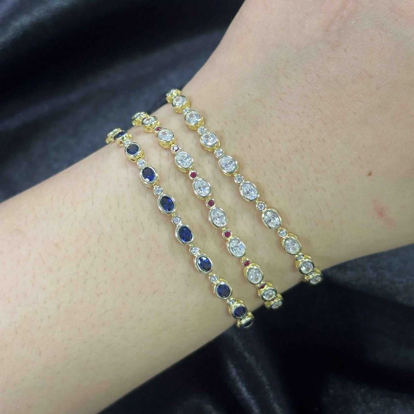 Queen Nur Ruby Moissanite Bracelet