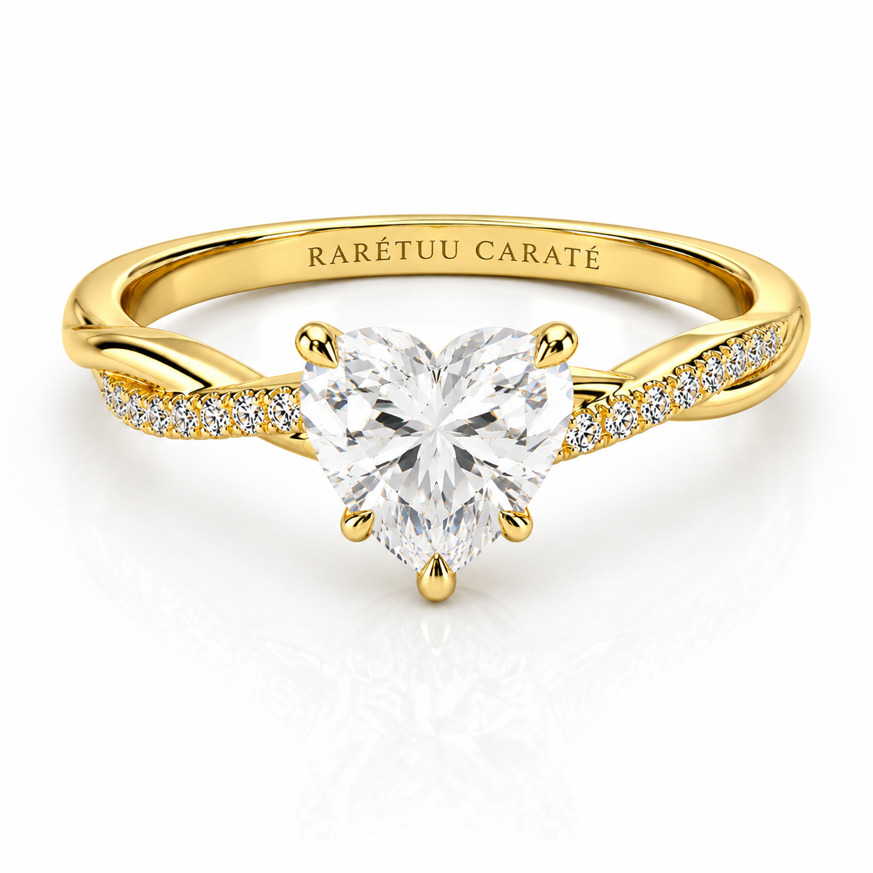 Queen Aisha Heart Cut Moissanite Ring