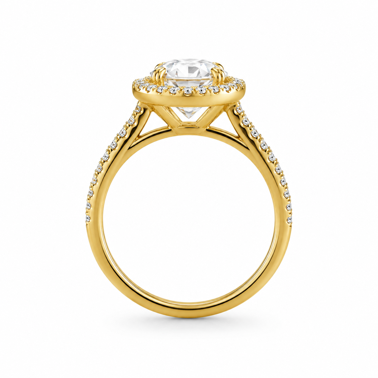 Queen Sophia - Round Halo Pavé