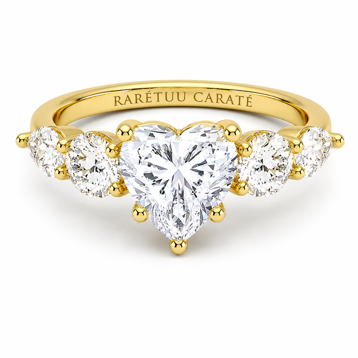 Queen Ella Heart Moissanite Ring