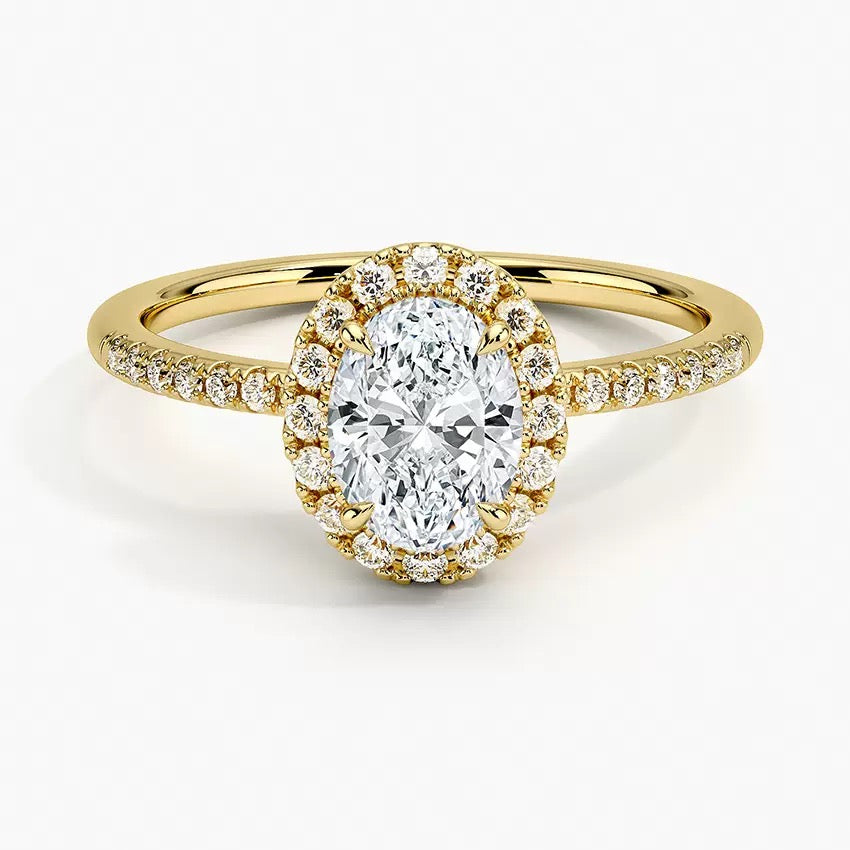 Queen Sophia - Oval Halo Pavé