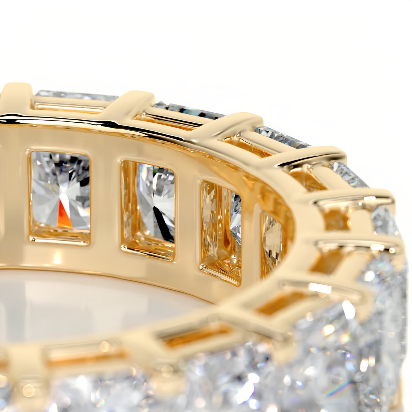 18K Queen Erra Moissanite Bands