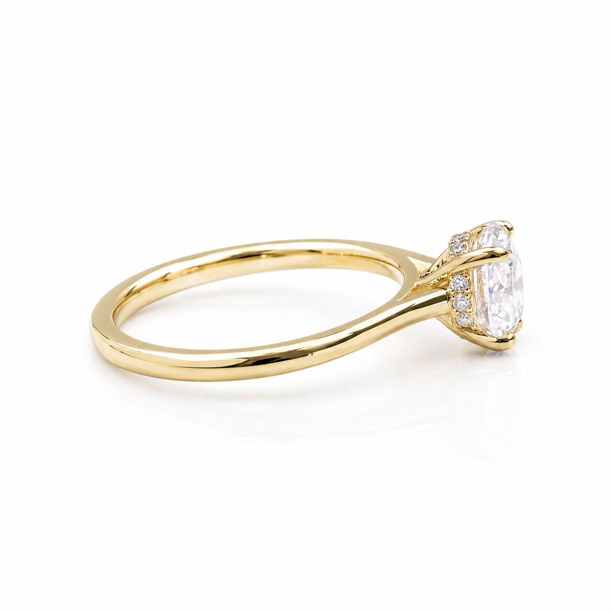 Queen Aurora Moissanite Ring - Emerald Cut