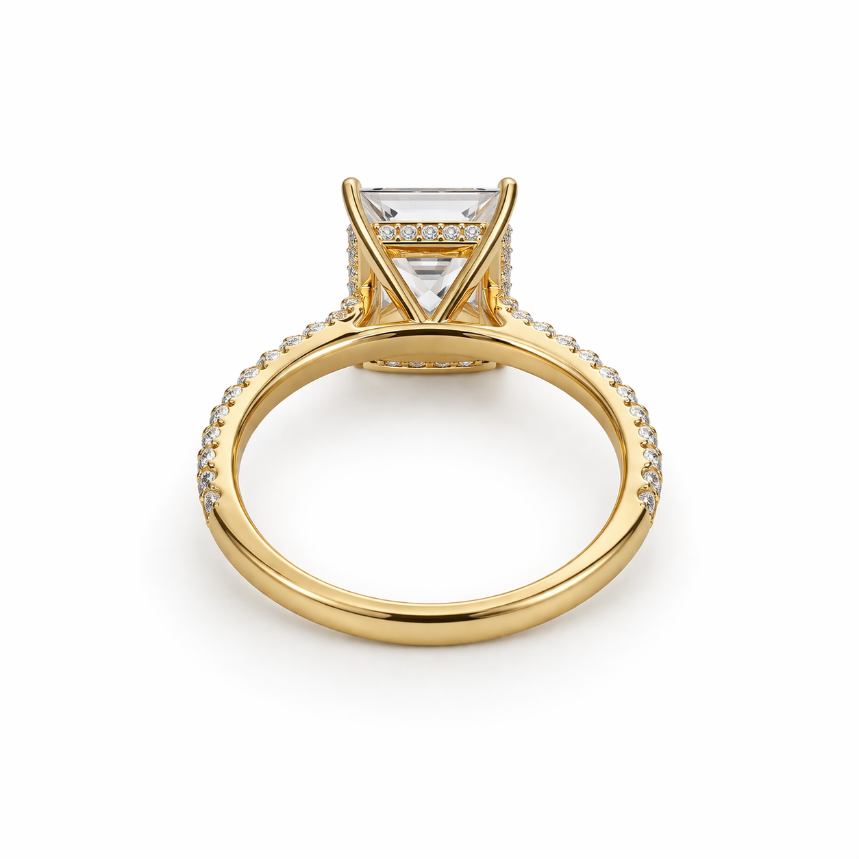 Queen Zulaikha -Princess Pavé Solitaire