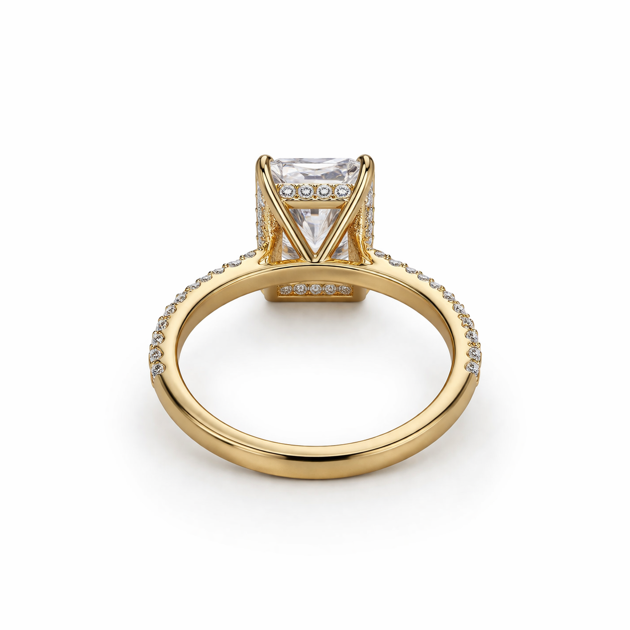 Queen Zulaikha -Radiant Pavé Solitaire