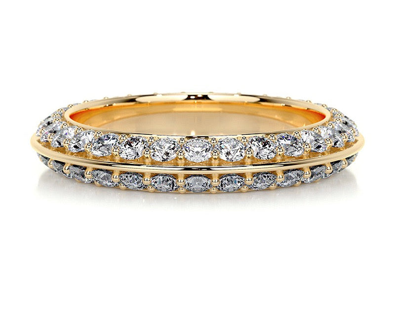 18K Adelia Full Infinity Moissanite Band (1.3mm)
