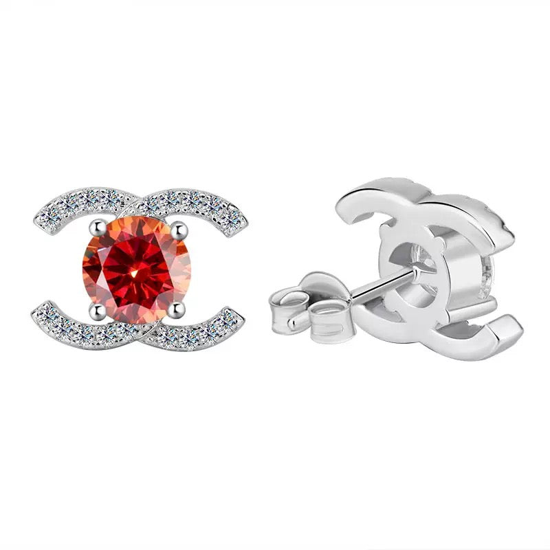 1CT Céleste Halo Moissanite Earrings