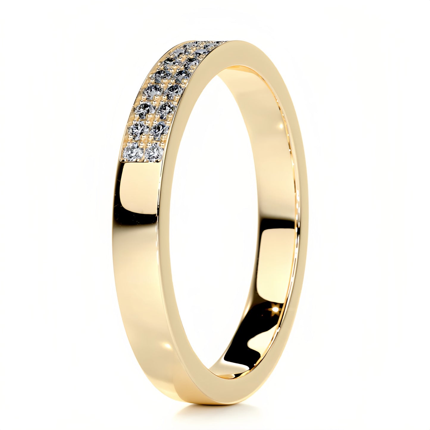 18K Adra Micro Pavé Moissanite Band (1.0mm)