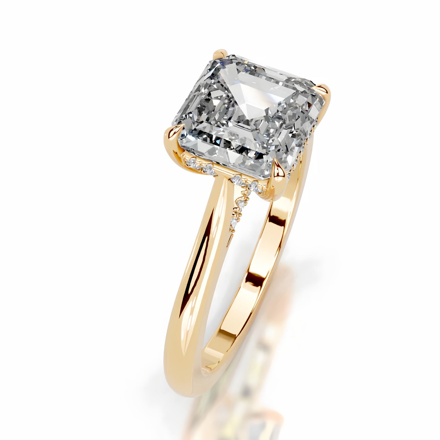 2.5CT Queen Laura Asscher Moissanite Ring