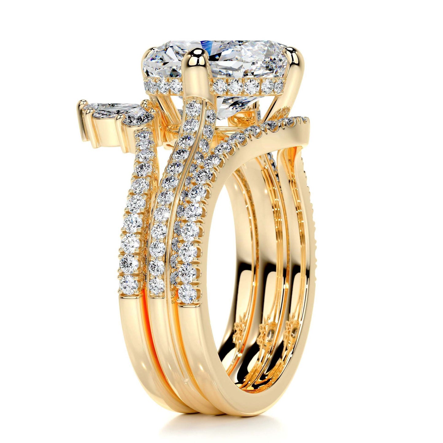 18K Queen Sarimah - 2 Carat Luxe  Crown Ring Moissanite Rings
