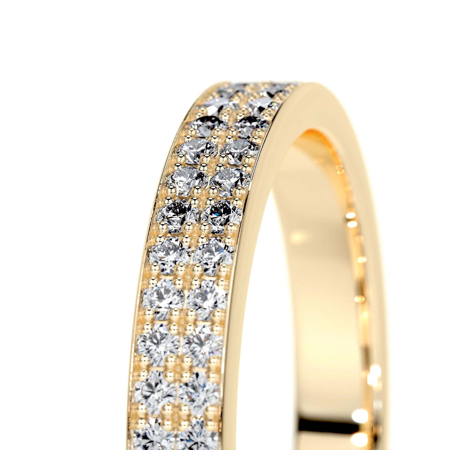 18K Adra Micro Pavé Moissanite Band (1.0mm)
