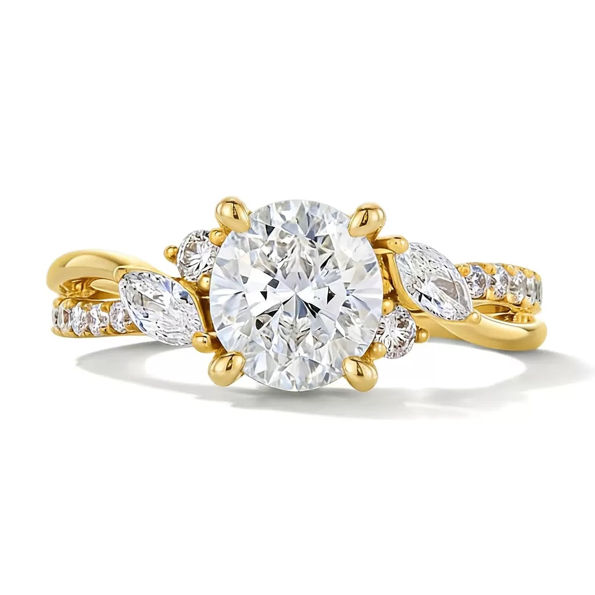 2CT Queen Natasya Moissanite Rings