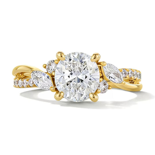 2CT Queen Natasya Moissanite Rings