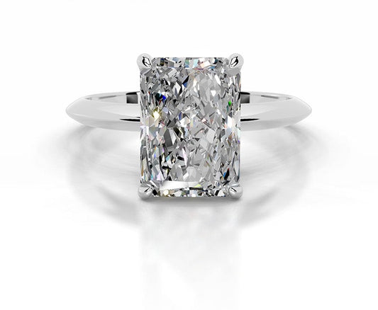 3CT Queen Anastasia Radiant Solitare Moissanite Ring