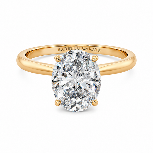 2CT Queen Laura Oval Moissanite Ring