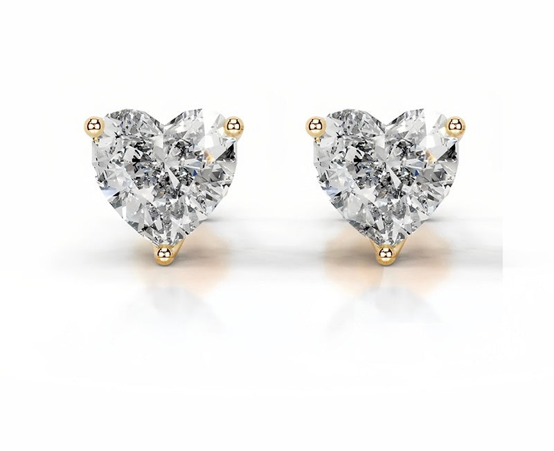 18k Queen Ayla Moissanite Stud Earrings