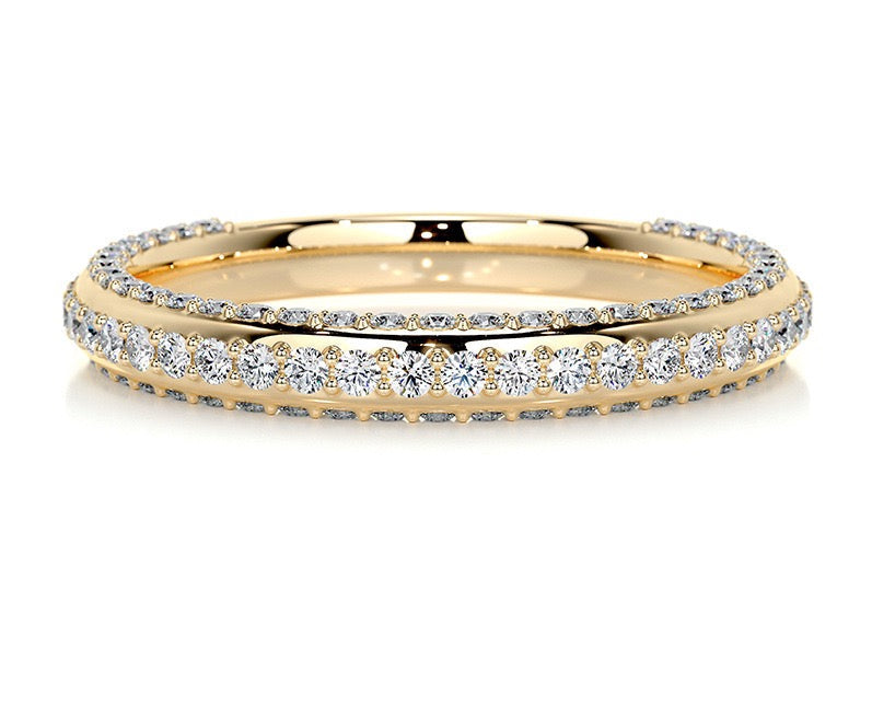 18K Aurelia Half Infinity Moissanite Band (1.2mm)