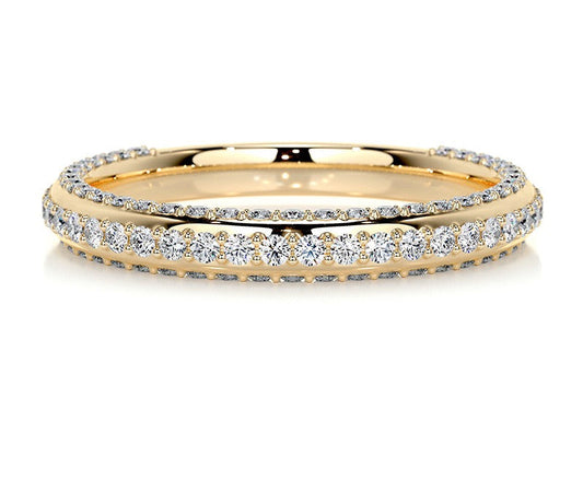 18K Aurelia Half Infinity Moissanite Band (1.2mm)
