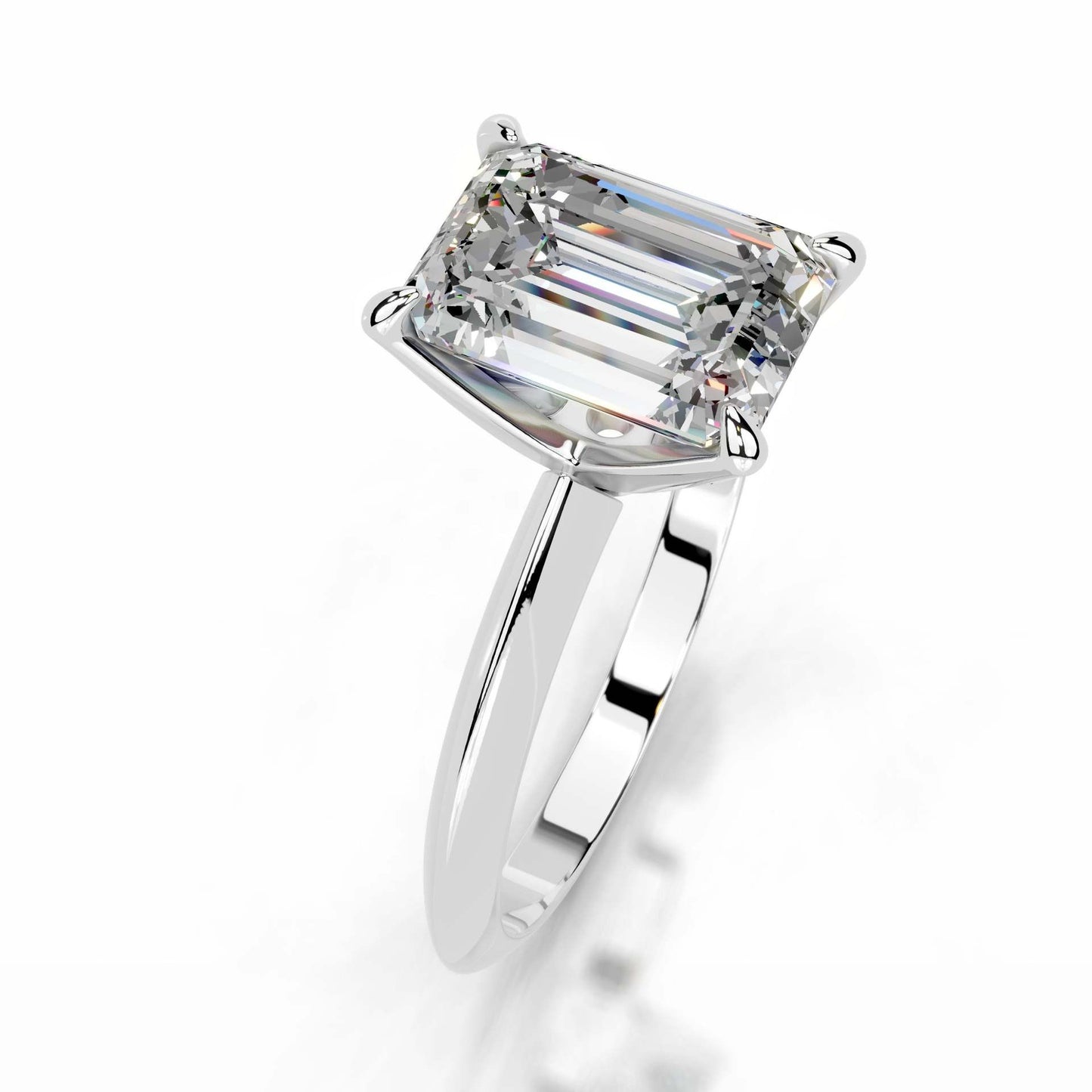 3CT Queen Anastasia Emerald Solitare Lab Diamond