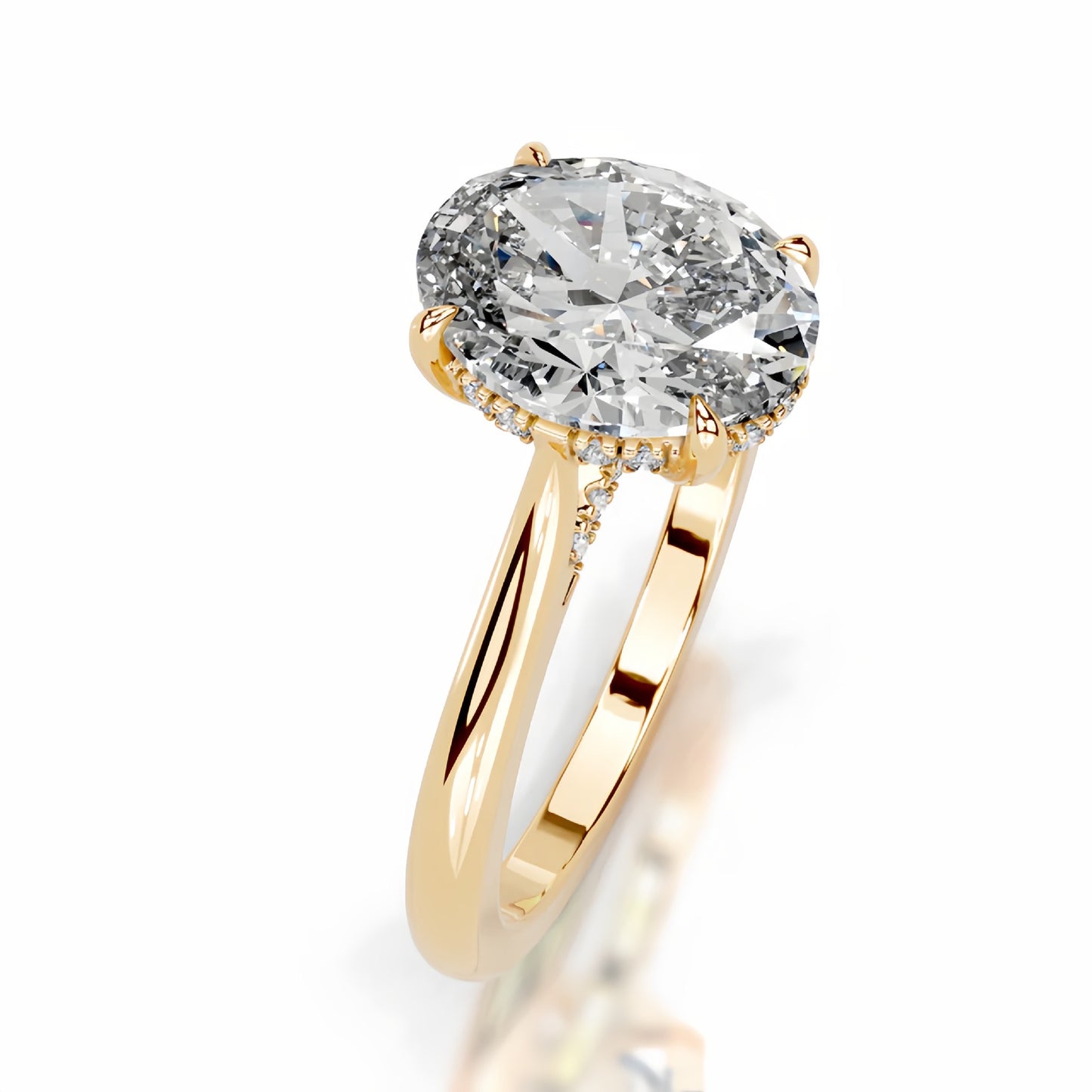 2CT Queen Laura Oval Moissanite Ring