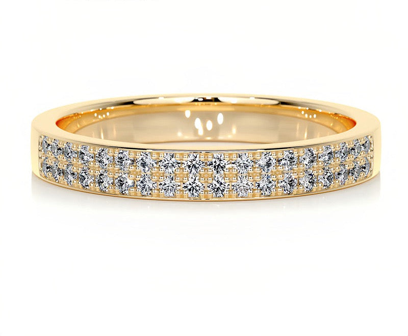 18K Adra Micro Pavé Moissanite Band (1.0mm)