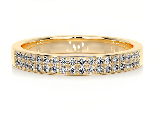 18K Adra Micro Pavé Moissanite Band (1.0mm)
