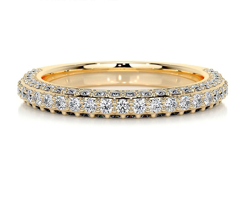 18K Aurelia Half Infinity Moissanite Band (1.3mm)