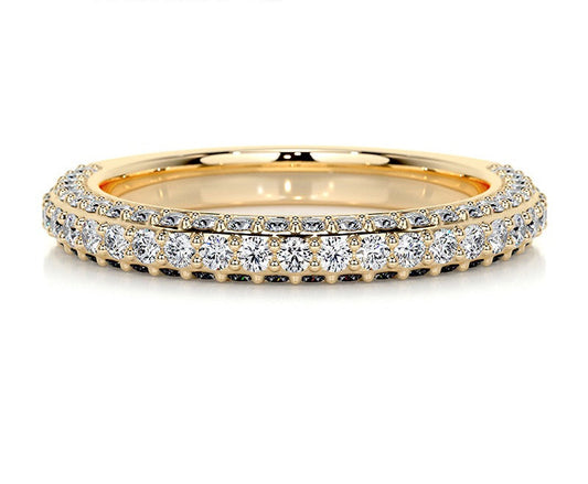 18K Aurelia Half Infinity Moissanite Band (1.3mm)