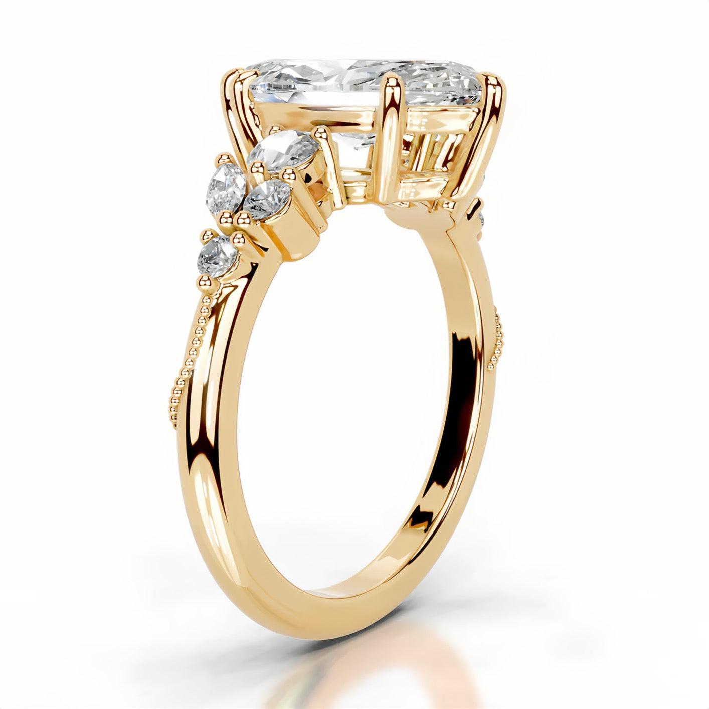 5CT Queen Intan Marquise Moissanite Ring