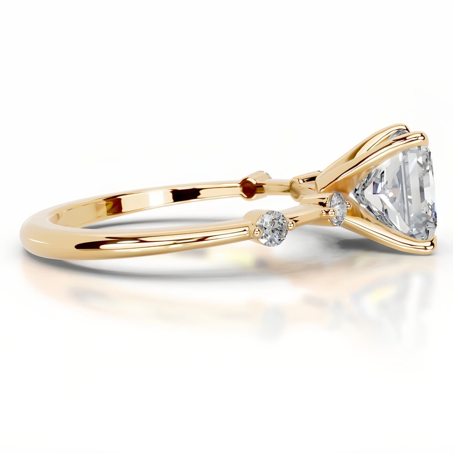2CT Queen Siti Princess Cut Moissanite Ring
