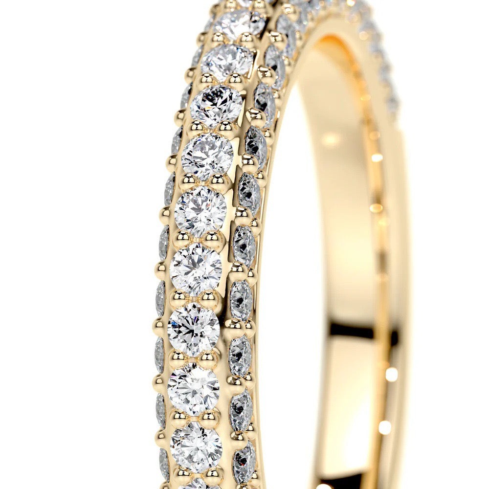 18K Aurelia Half Infinity Moissanite Band (1.3mm)