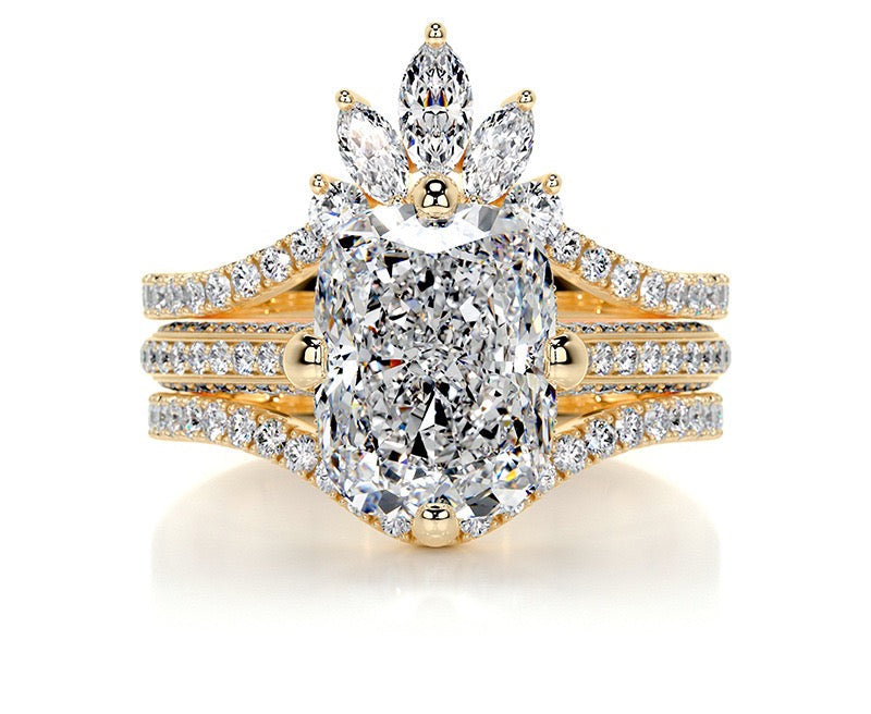18K Queen Sarimah - 2 Carat Luxe  Crown Ring Moissanite Rings