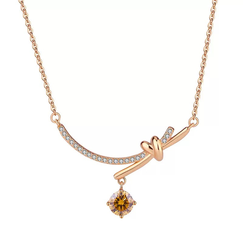 1CT Queen Misha Ribbon Necklace