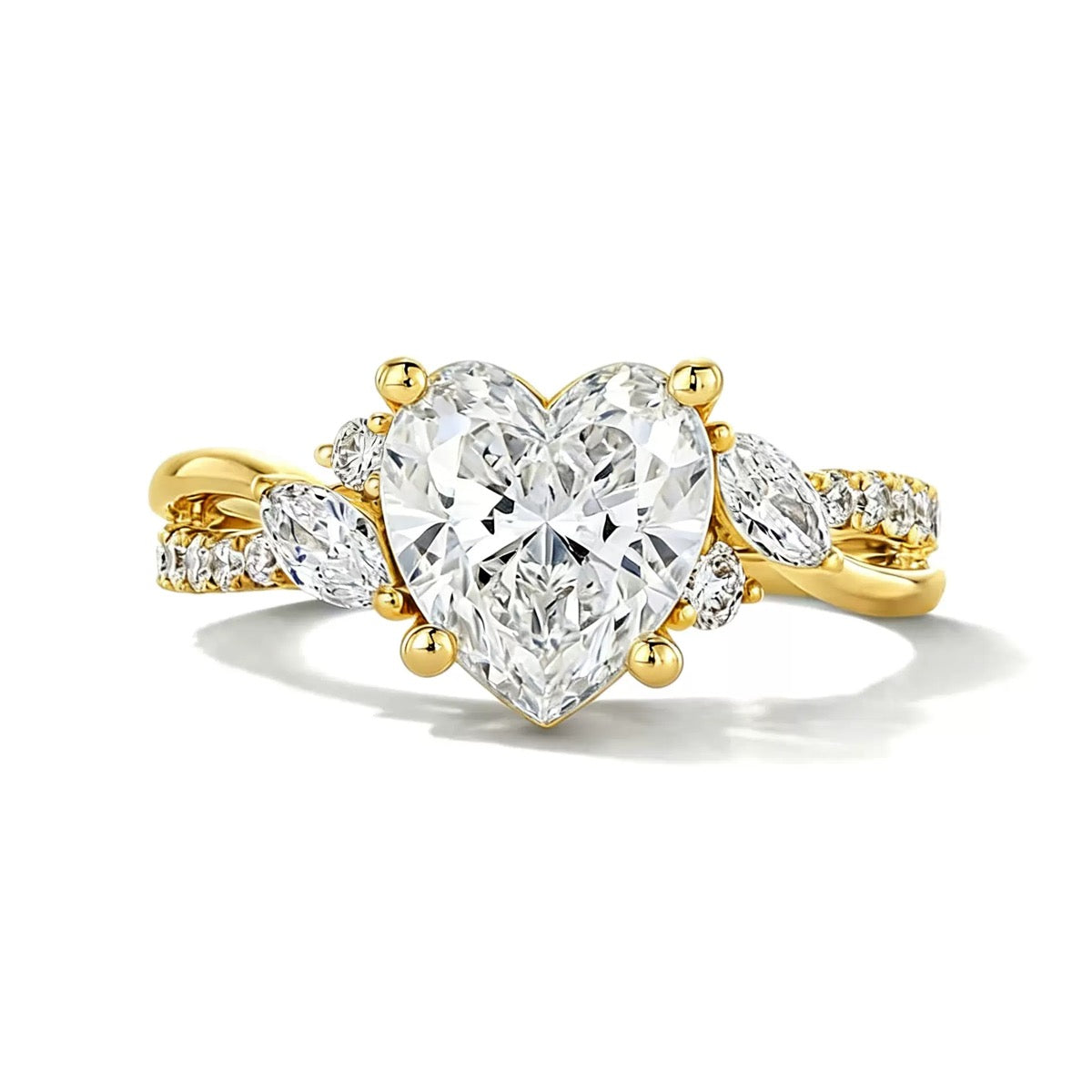 2CT Queen Natasya Moissanite Rings