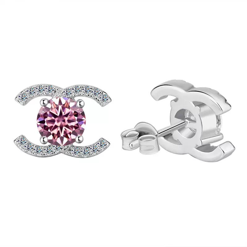 1CT Céleste Halo Moissanite Earrings