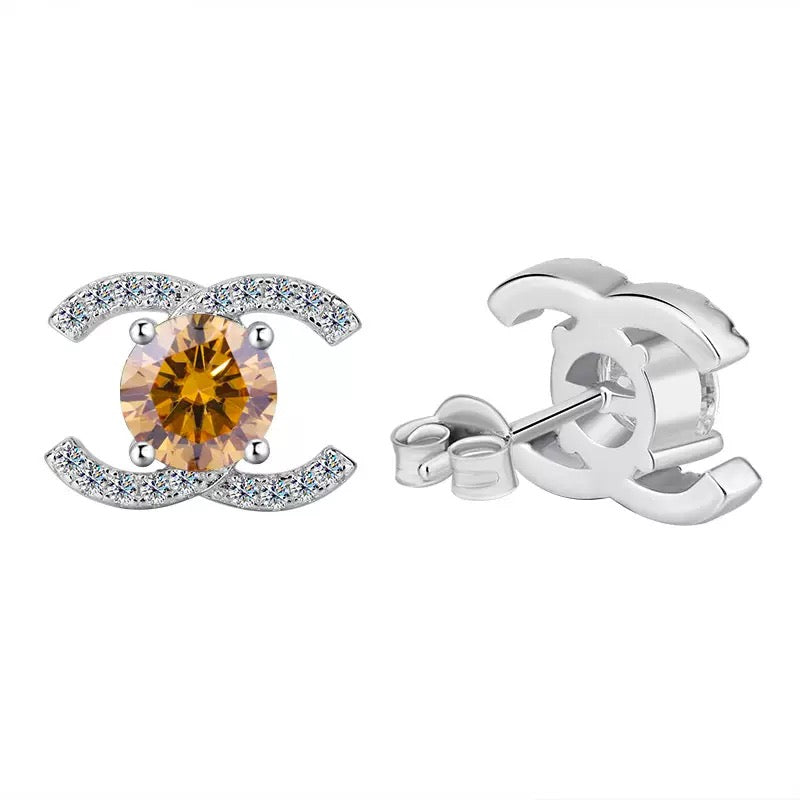1CT Céleste Halo Moissanite Earrings