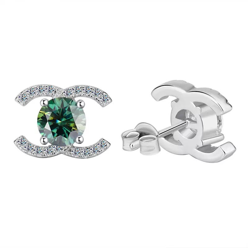 1CT Céleste Halo Moissanite Earrings