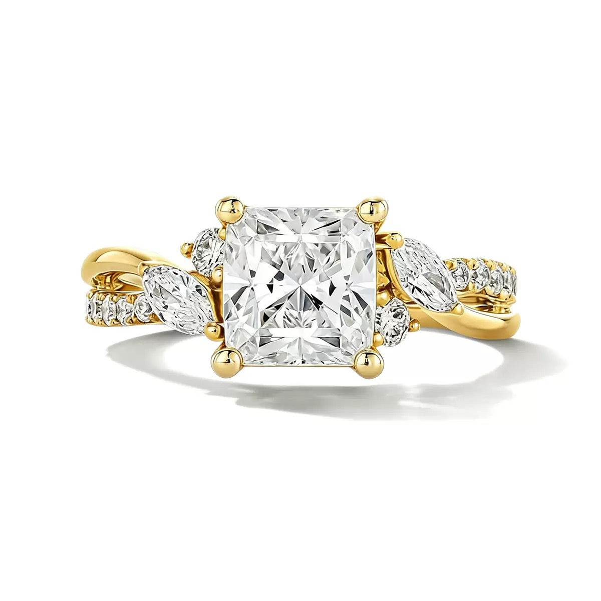 2CT Queen Natasya Moissanite Rings