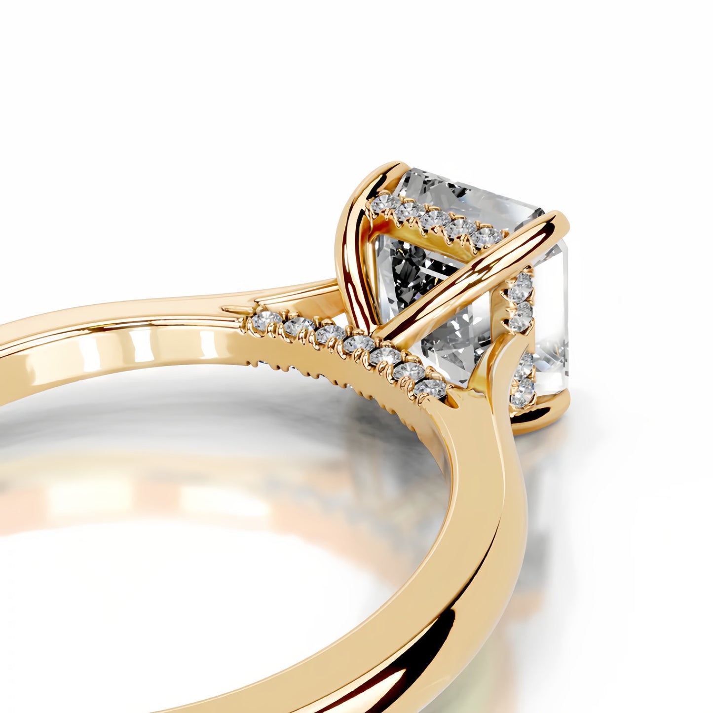 2.5CT Queen Laura Asscher Moissanite Ring