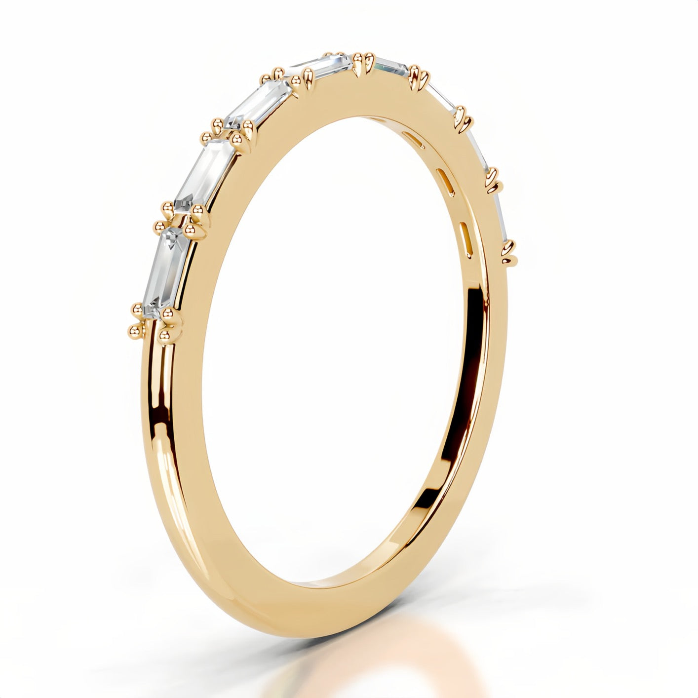 Baby Emerald Eternity Moissanite Bands