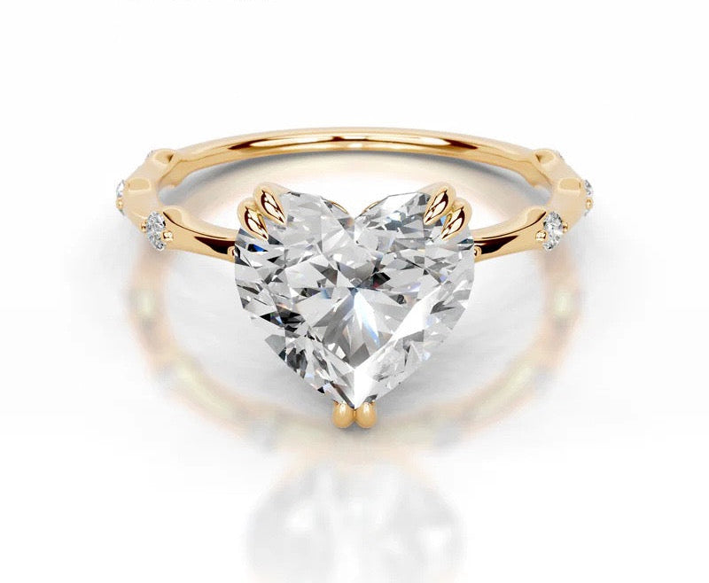 2CT Queen Siti Heart Cut Signature Ring