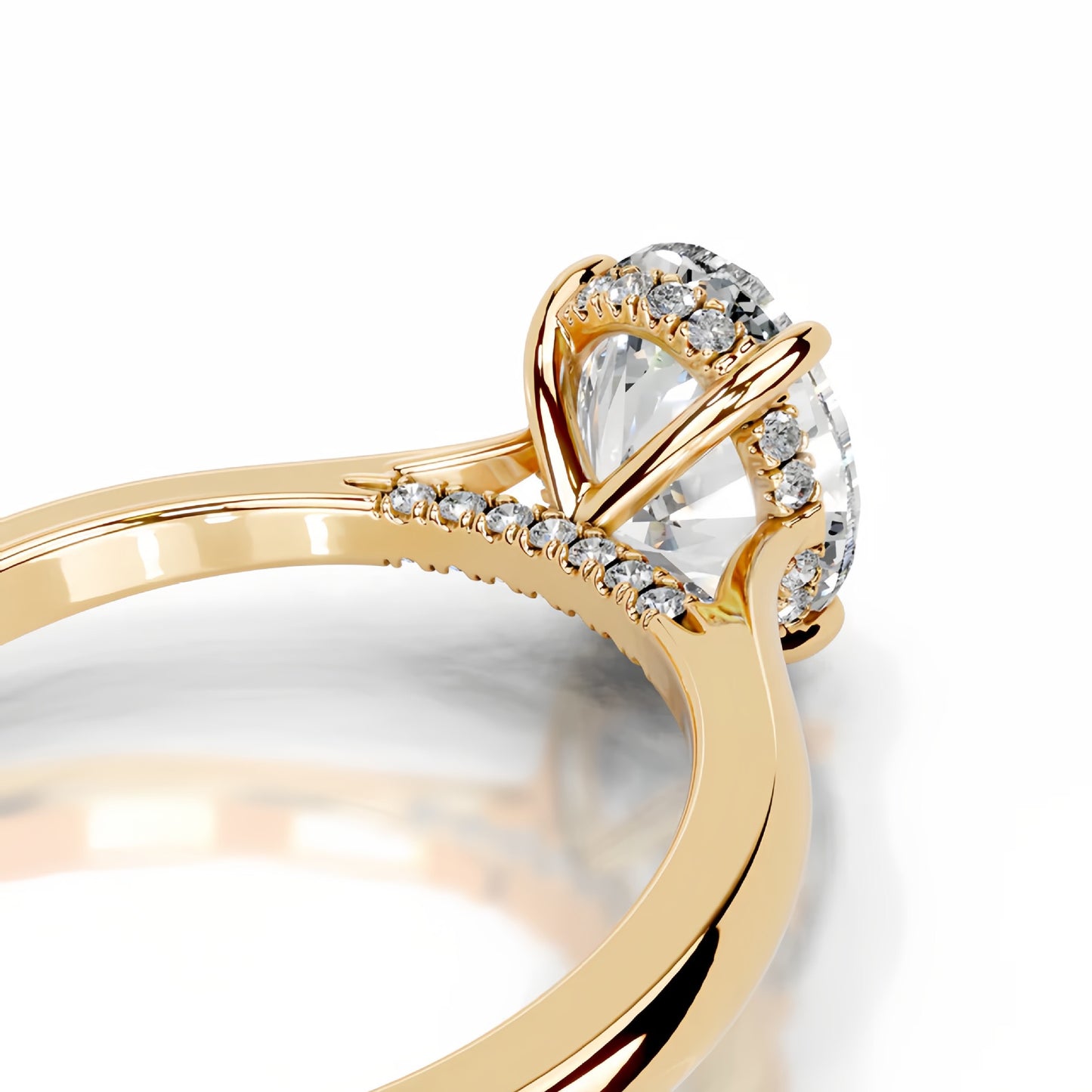 2CT Queen Laura Oval Moissanite Ring