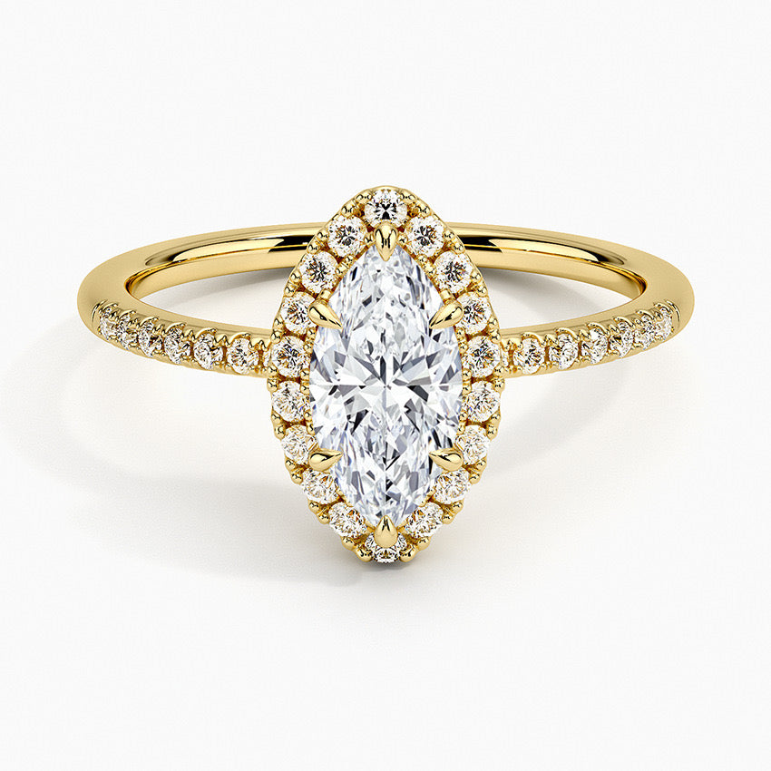 Queen Sophia-Marquise Halo Pavé