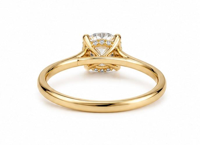 Queen Aurora Moissanite Ring - Round Cut